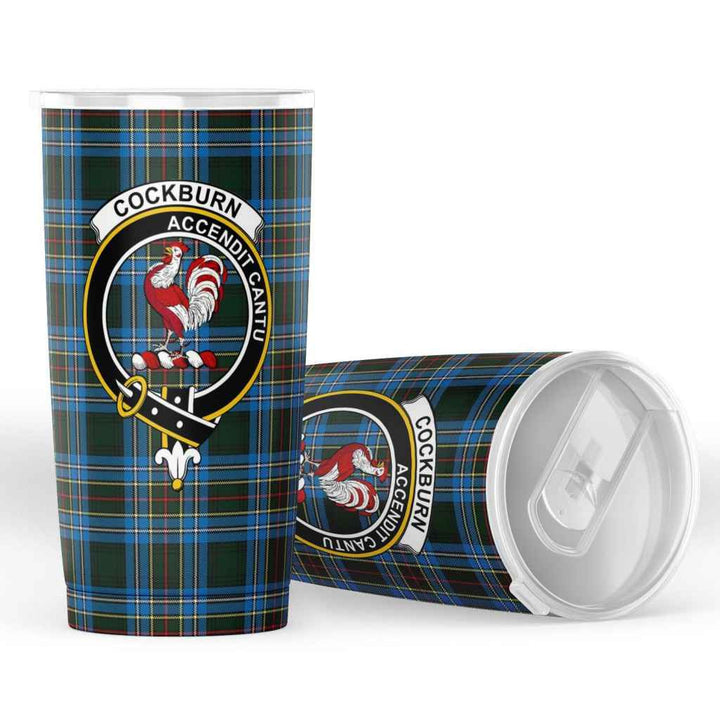 Scottish Cockburn Clan Crest Tartan Insulated Tumbler Tartan Plaid 4