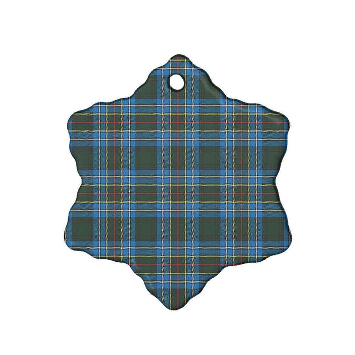 Scottish Cockburn Modern Clan Tartan Ceramic Ornament Snow Flake Shape Tartan Plaid