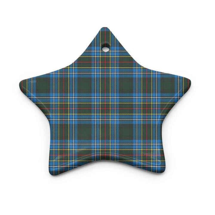 Scottish Cockburn Modern Clan Tartan Ceramic Ornament Star Shape Tartan Plaid