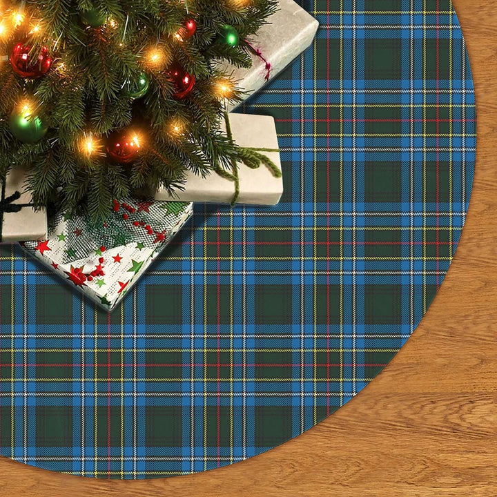 Scottish Cockburn Modern Clan Tartan Christmas Tree Skirt No Tassels 2 Tartan Plaid