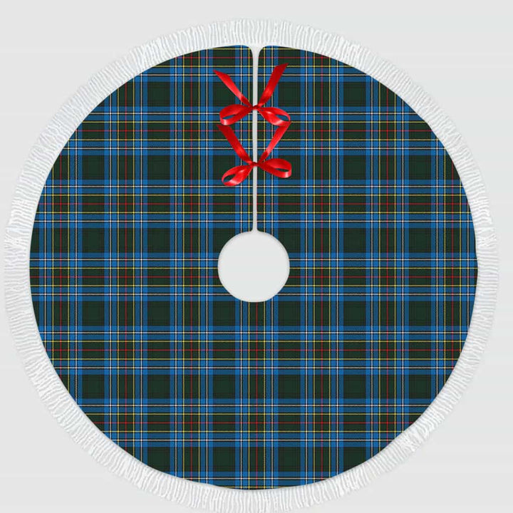 Scottish Cockburn Modern Clan Tartan Christmas Tree Skirt Tassels 1 Tartan Plaid