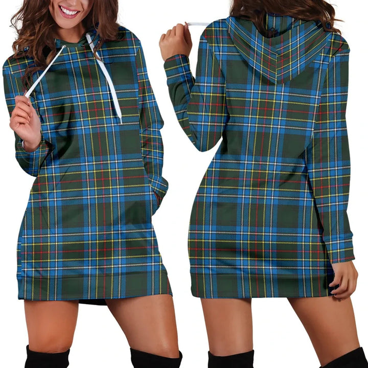 Scottish Cockburn Modern Clan Tartan Hoodie Dress