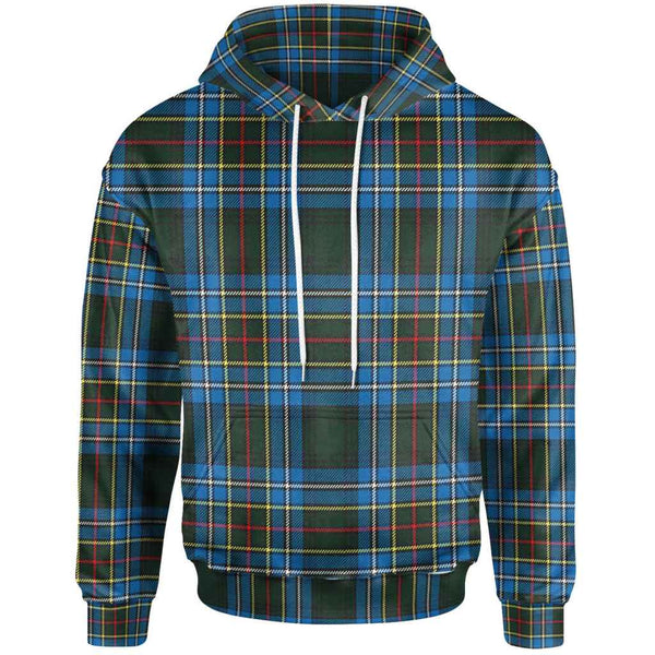 Scottish Cockburn Modern Clan Tartan Hoodie Front Side Tartan Plaid