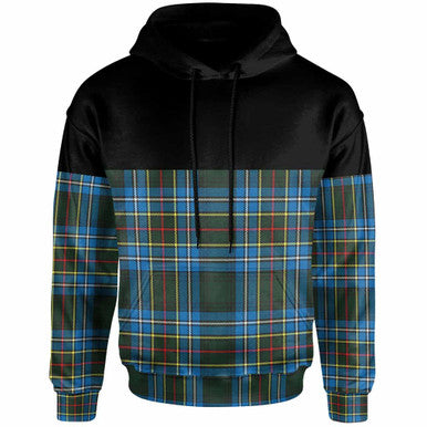 Scottish Cockburn Modern Clan Tartan Hoodie - Horizontal Style Front Side Tartan Plaid
