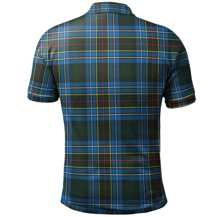Scottish Cockburn Modern Clan Tartan Polo Shirt Back Side Tartan Plaid