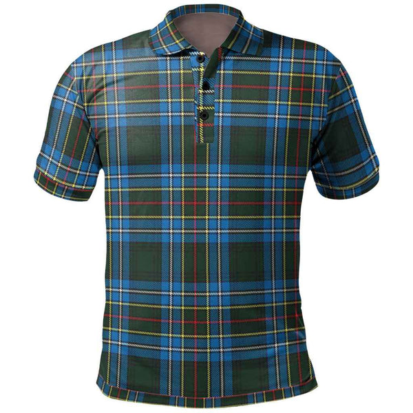 Scottish Cockburn Modern Clan Tartan Polo Shirt Front Side Tartan Plaid