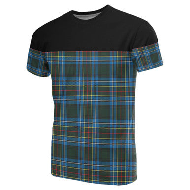 Scottish Cockburn Modern Clan Tartan T-Shirt Horizontal Style Front Side Tartan Plaid