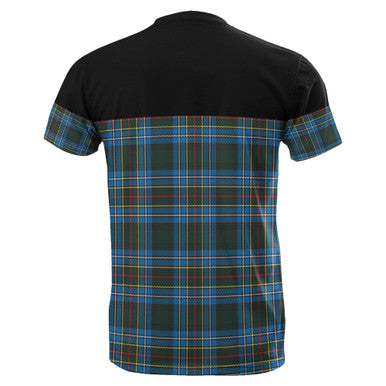 Scottish Cockburn Modern Clan Tartan T-Shirt Horizontal Style Back Side Tartan Plaid