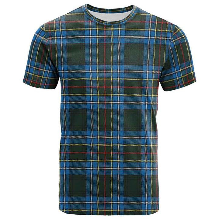 Scottish Cockburn Modern Clan Tartan T-Shirt Front Side Tartan Plaid
