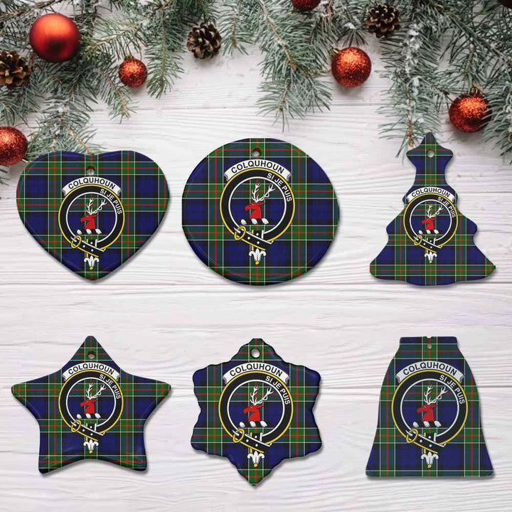 Scottish Colquhoun Clan Crest Tartan Ceramic Ornament All Tartan Plaid