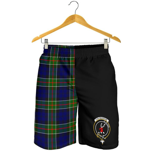 Scottish Colquhoun Clan Crest Tartan Half of Me Men's Shorts