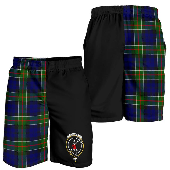 Scottish Colquhoun Clan Crest Tartan Half of Me Men's Shorts