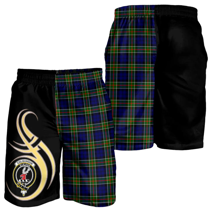 Scottish Colquhoun Modern Clan Crest Tartan Believe in Me Men's Shorts