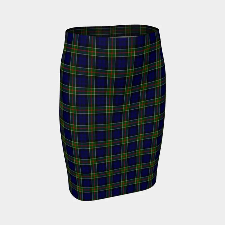 Scottish Colquhoun Modern Clan Tartan Fitted Skirt Tartan Plaid 1