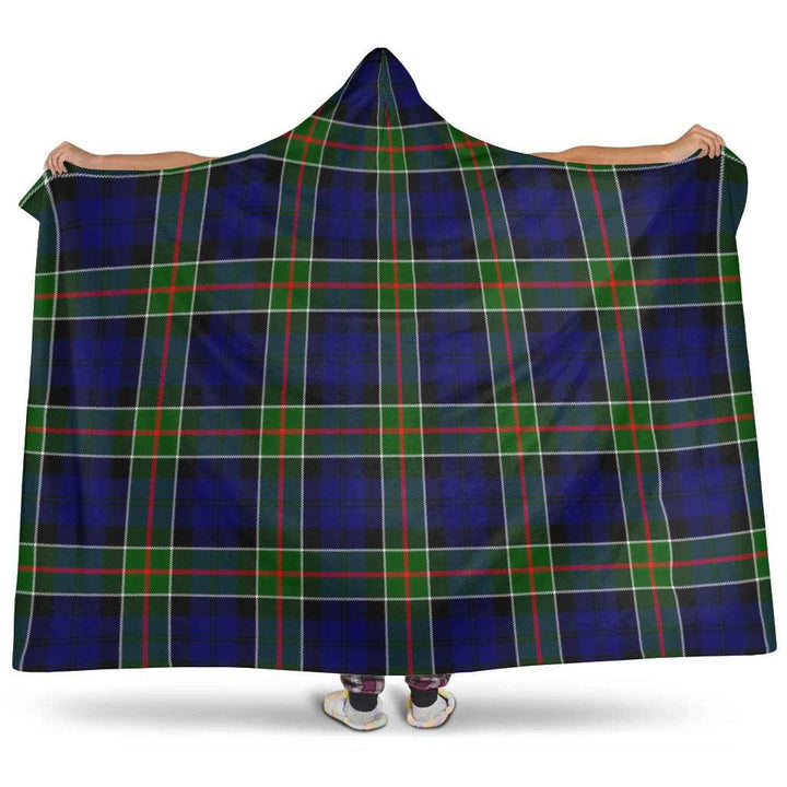 Scottish Colquhoun Modern Clan Tartan Hooded Blanket Tartan Plaid 1