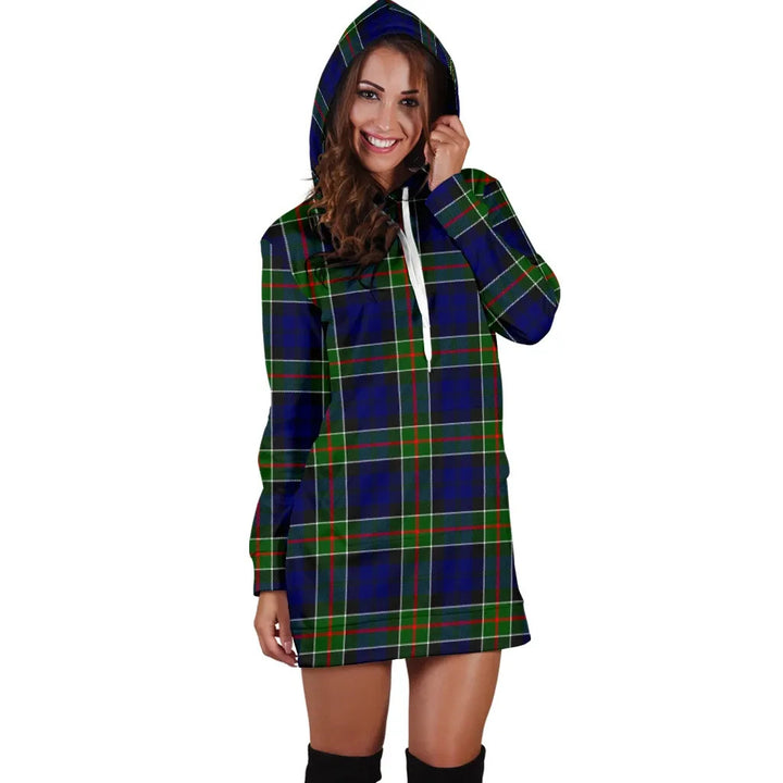 Scottish Colquhoun Modern Clan Tartan Hoodie Dress