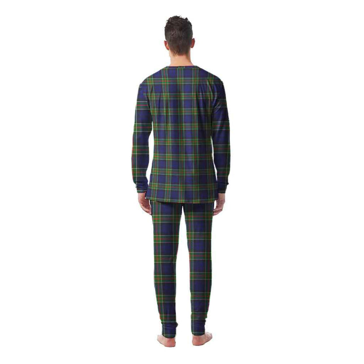 Scottish Colquhoun Modern Clan Tartan Pajama Set Men Back Side Tartan Plaid