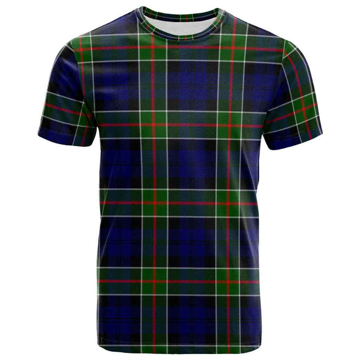 Scottish Colquhoun Modern Clan Tartan T-Shirt Front Side Tartan Plaid