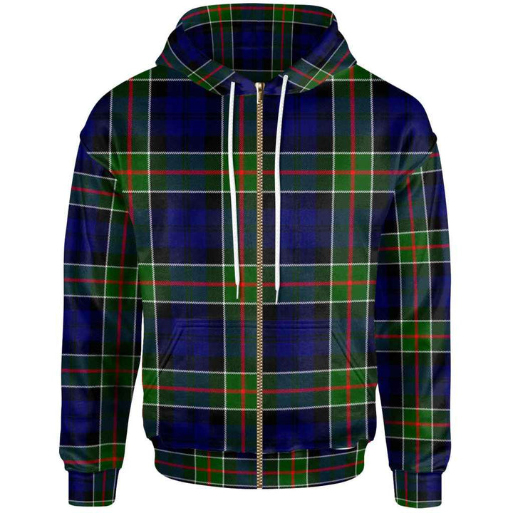 Scottish Colquhoun Modern Clan Tartan Hoodie Zip Tartan Plaid