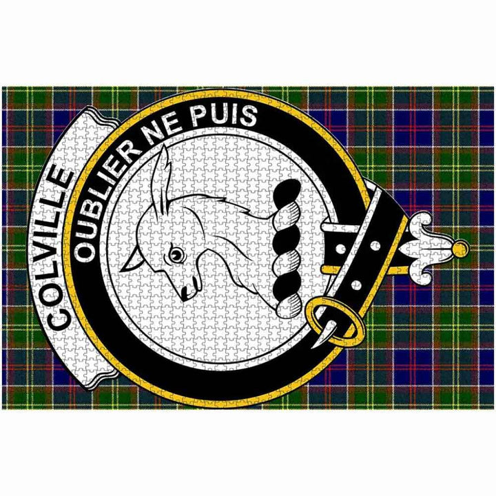 Scottish Colville Clan Crest Tartan Jigsaw Puzzle 2