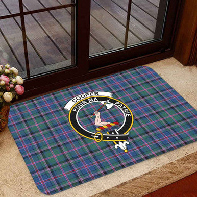 Scottish Cooper Clan Crest Tartan Door Mat Tartan Plaid 1