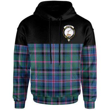 Scottish Cooper Clan Crest Tartan Hoodie - Horizontal Style Front Side Tartan Plaid