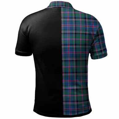 Scottish Cooper Clan Crest Tartan Polo Shirt - Half in Me Back Side Tartan Plaid