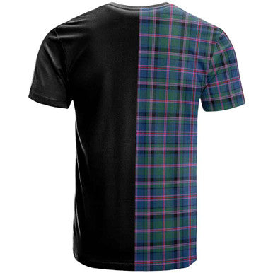 Scottish Cooper Clan Crest Tartan T-Shirt Half in Me Back Side Tartan Plaid