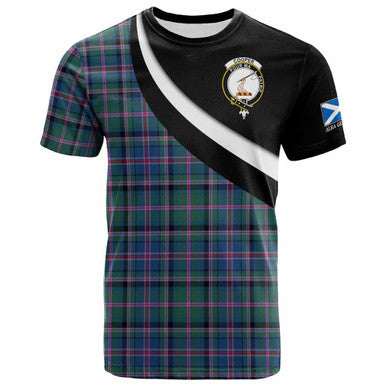 Scottish Cooper Clan Crest Tartan T-Shirt - Scotland Forever Style Front Side Tartan Plaid