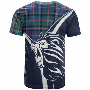 Scottish Cooper Clan Crest Tartan T-Shirt - Bend Style Back Side Tartan Plaid
