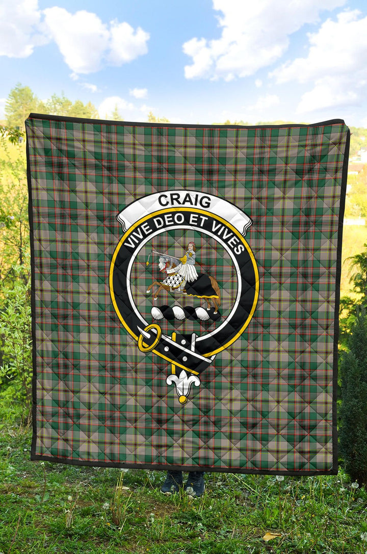 Scottish Craig Ancient Clan Crest Tartan Quilt Tartan Plaid 2