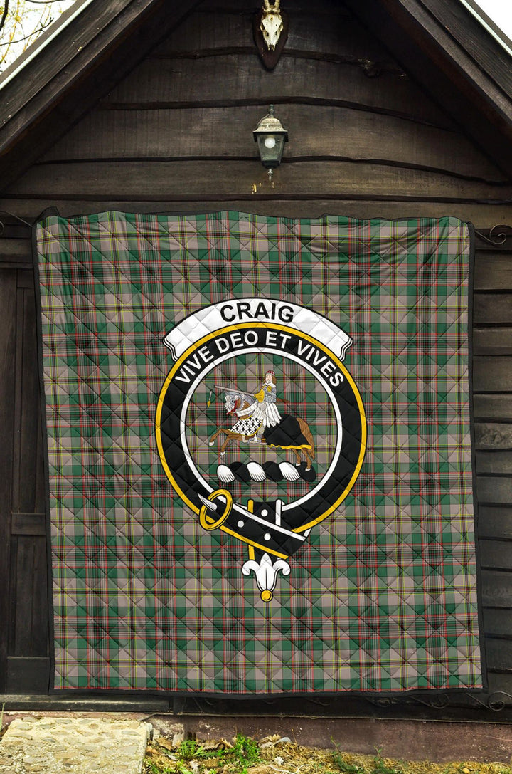 Scottish Craig Ancient Clan Crest Tartan Quilt Tartan Plaid 3