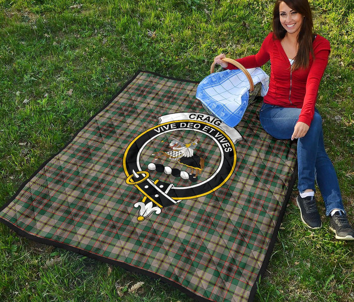 Scottish Craig Ancient Clan Crest Tartan Quilt Tartan Plaid 4