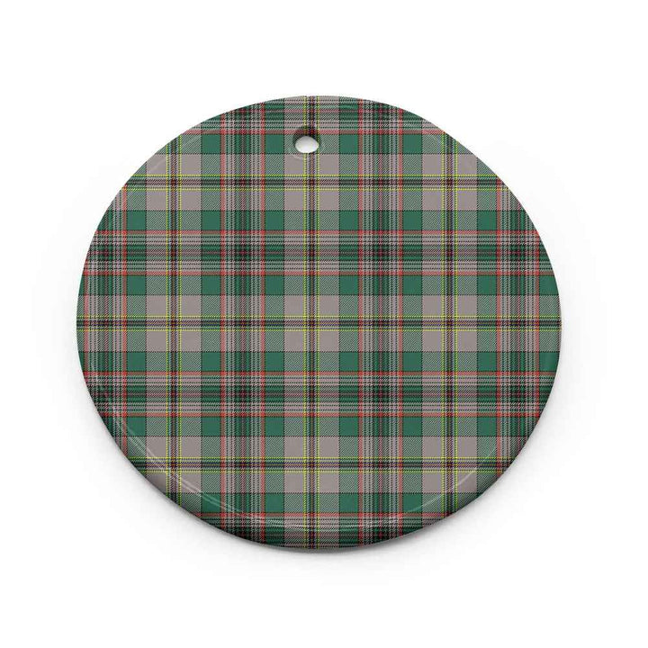 Scottish Craig Ancient Clan Tartan Ceramic Ornament Circle Shape Tartan Plaid