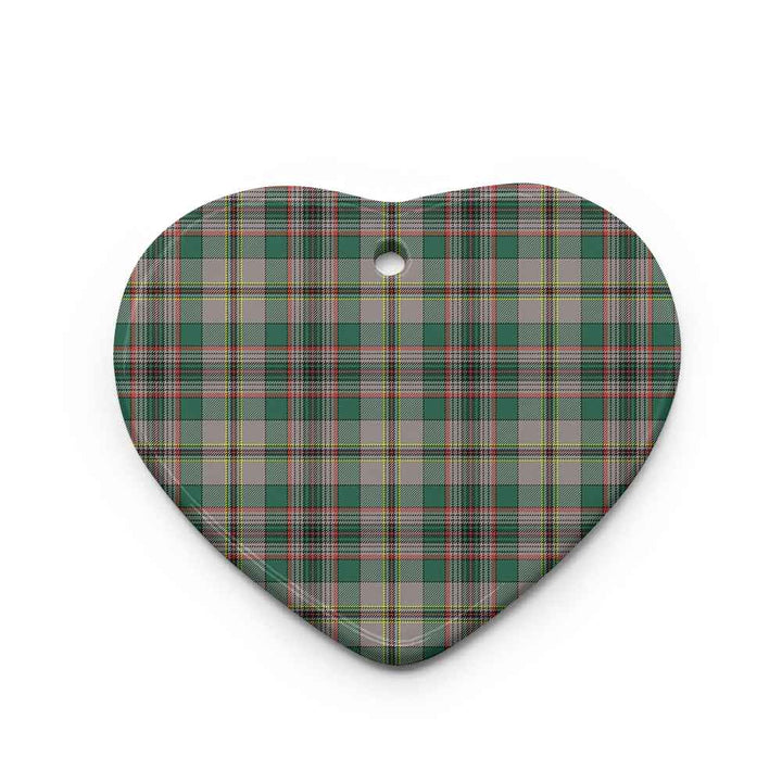 Scottish Craig Ancient Clan Tartan Ceramic Ornament Heart Shape Tartan Plaid