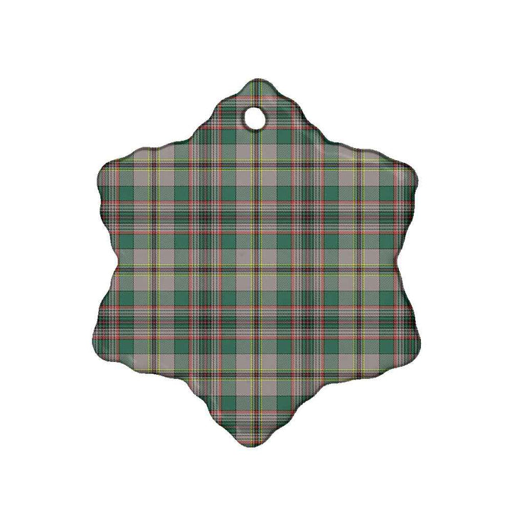 Scottish Craig Ancient Clan Tartan Ceramic Ornament Snow Flake Shape Tartan Plaid