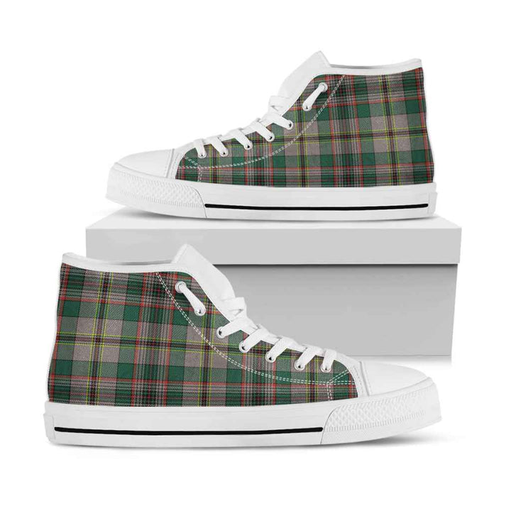 Scottish Craig Ancient Clan Tartan High Top Shoes White Sole Tartan Plaid