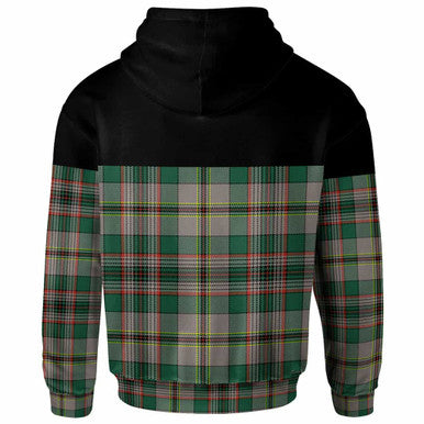 Scottish Craig Ancient Clan Tartan Hoodie - Horizontal Style Back Side Tartan Plaid