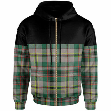 Scottish Craig Ancient Clan Tartan Hoodie - Horizontal Style Zip Tartan Plaid