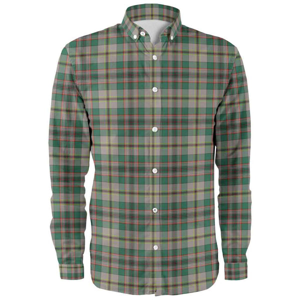 Scottish Craig Ancient Clan Tartan Long Sleeve Shirt Front Side Tartan Plaid