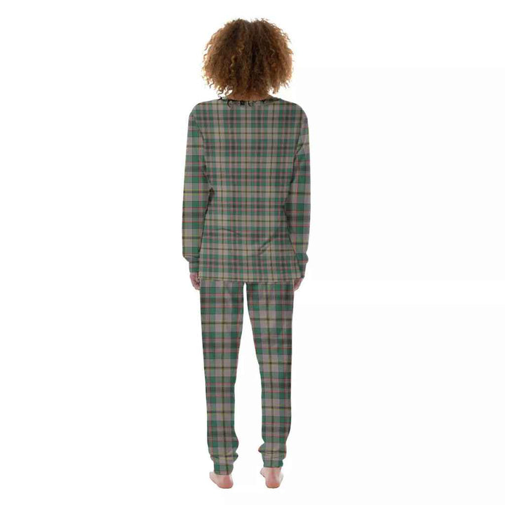 Scottish Craig Ancient Clan Tartan Pajama Set Women Back Side Tartan Plaid