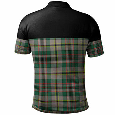 Scottish Craig Ancient Clan Tartan Polo Shirt - Horizontal Style Back Side Tartan Plaid