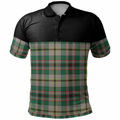 Scottish Craig Ancient Clan Tartan Polo Shirt - Horizontal Style Front Side Tartan Plaid