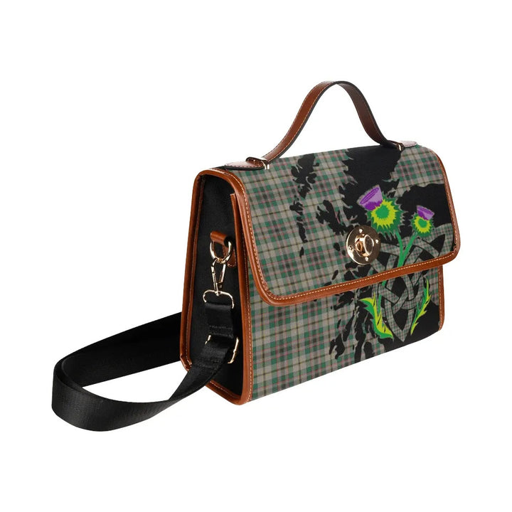 Scottish Craig Ancient Clan Tartan Waterproof Canvas Bag With Thistle Tartan Plaid 3
