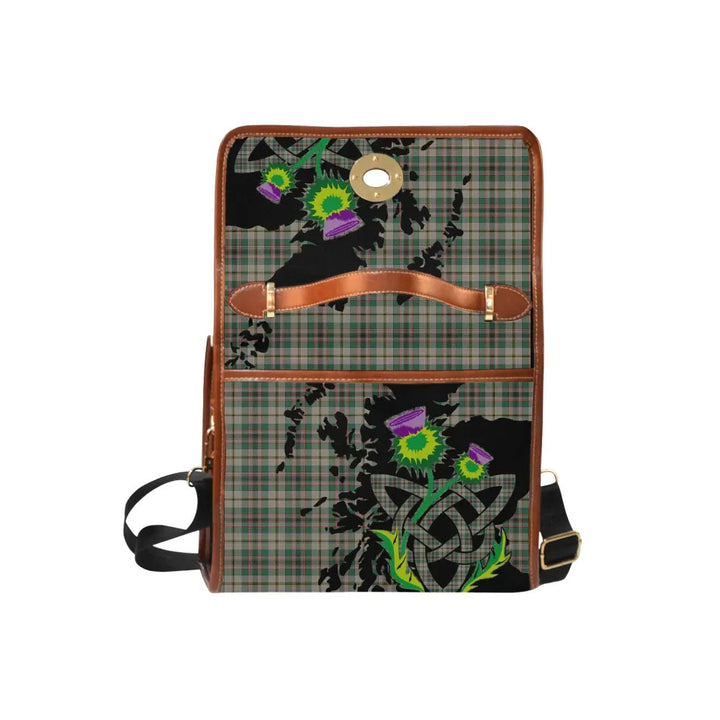 Scottish Craig Ancient Clan Tartan Waterproof Canvas Bag With Thistle Tartan Plaid 6