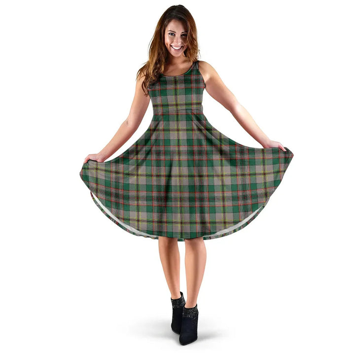 Scottish Craig Ancient Clan Tartan Women Midi Dress