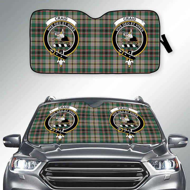Scottish Craig Clan Crest Tartan Car Windshield Sun Shade Tartan Plaid 2