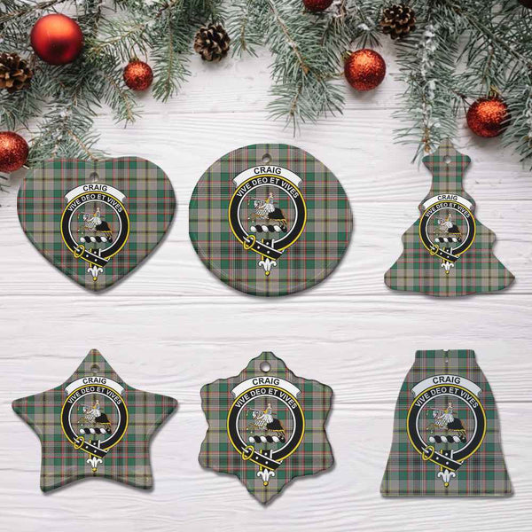 Scottish Craig Clan Crest Tartan Ceramic Ornament All Tartan Plaid