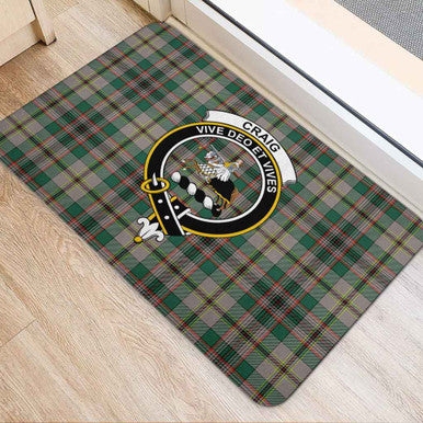 Scottish Craig Clan Crest Tartan Door Mat Tartan Plaid 2