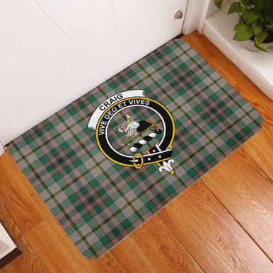 Scottish Craig Clan Crest Tartan Door Mat Tartan Plaid 3